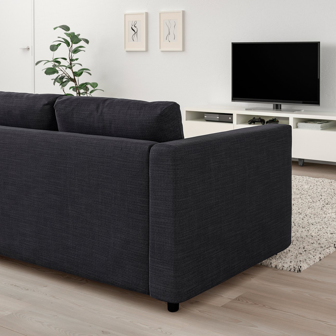 IKEA - sofá rinconera de 4 plazas, Hillared antracita Hillared antracita