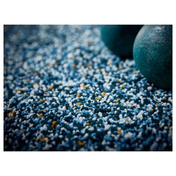 VINDUM Alfombra, pelo largo, azul verde azulado, 133x180 cm - IKEA
