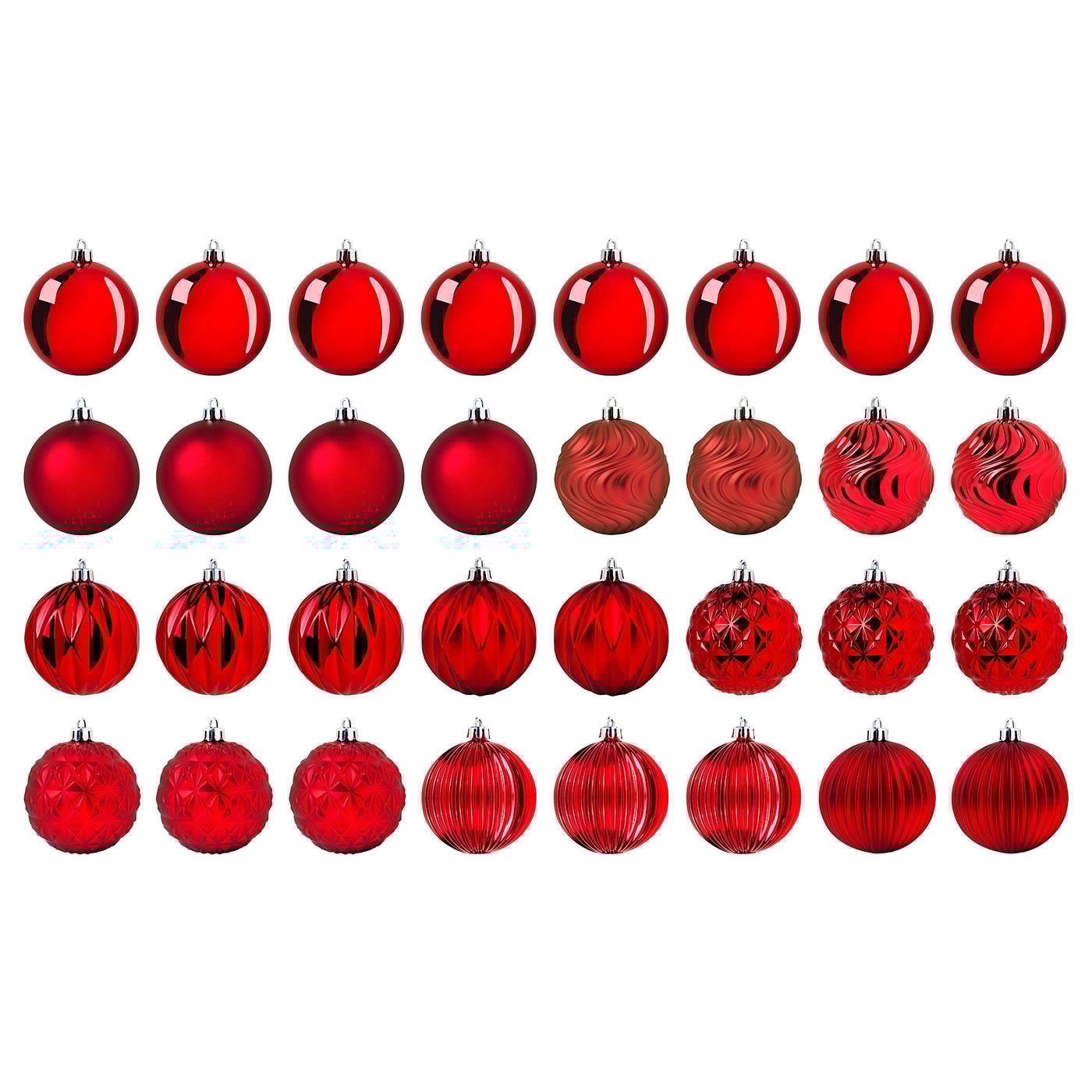 vinter 2020 bola arbol navidad rojo 8 cm