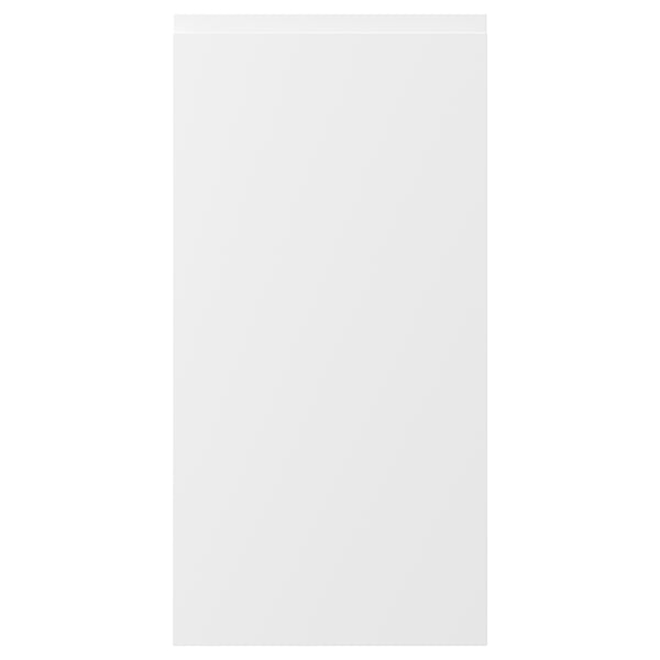 VOXTORP: mueble de cocina blanco mate, rectangular, diseño minimalista, tiradores integrados, plástico y tablero de partículas.