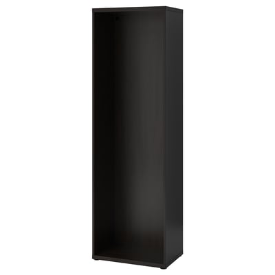 ikea BESTÅ-ko armairu beltz bat. Altua, angeluzuzena eta dotorea da, diseinu minimalistarekin, biltegiratzeko ezin hobea.