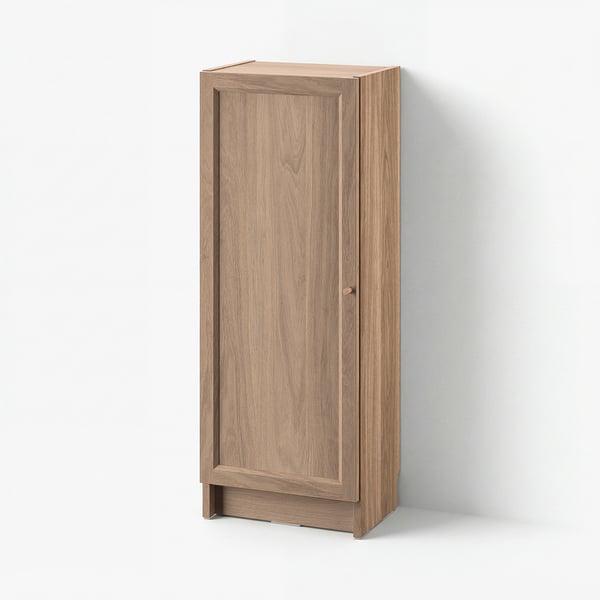BILLY / OXBERG Liburutegia +atea, haritz-efektua, 40x30x106 cm