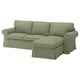 EKTORP 3 eserlekuko izkinako sofa, Naggen berde grisaxka