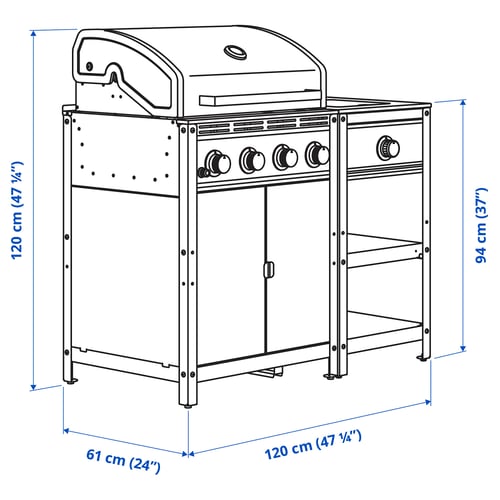 Produktuaren neurridun ilustrazioa: GRILLSKÄR.