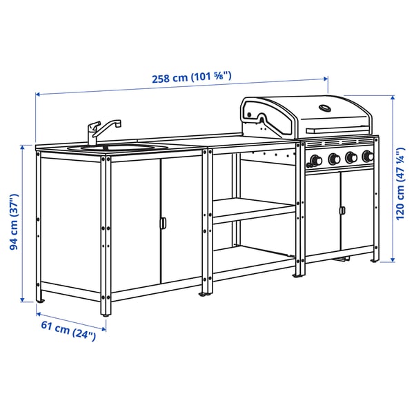 Produktuaren neurridun ilustrazioa: GRILLSKÄR.