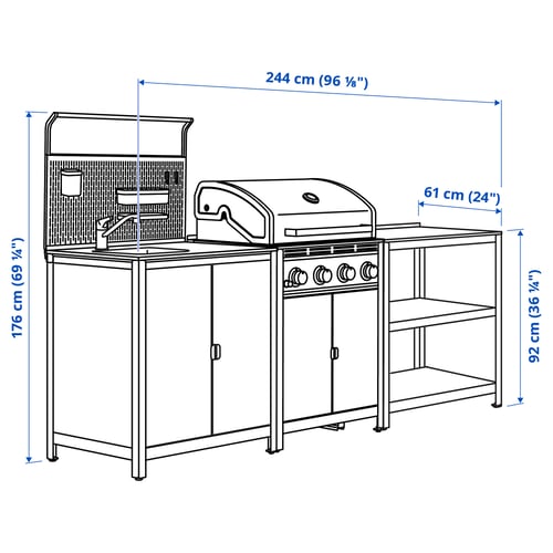 Produktuaren neurridun ilustrazioa: GRILLSKÄR.
