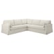 HYLTARP sofa modular bat, lerro garbikoa, felpa kuxinekin eta diseinu klasiko batekin.