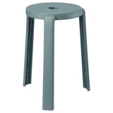 Ikea IBBARBO plastikozko aulki berdea, 3 hankakoa, muntaiarik gabea.