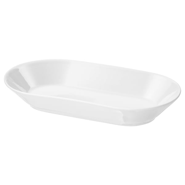 IKEA 365 + portzelana angeluzuzen zuriko platera, diseinu erraza, pilagarria.
