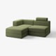 JÄTTEBO 2,5 eserl. sofa chaise longuearekin, ezkerra buru-euskarriekin/Samsala hori-berde iluna