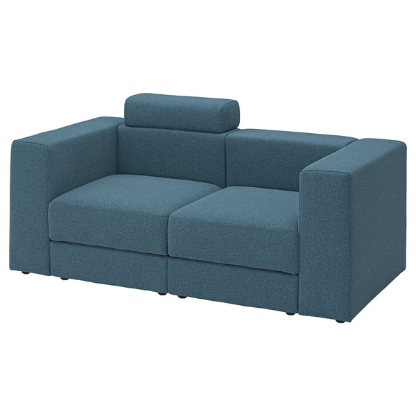 JÄTTEBO 2 eserlekuko modulu-sofa, buru-euskarriekin/Axvall urdin grisaxka iluna