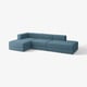 JÄTTEBO sofa modularra: berde-berdea, ehun biguna, l formakoa, diseinu modernoa, biltegiratzearekin.