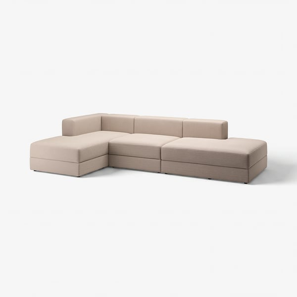 JÄTTEBO moderno beige modular sofa, lerro leunak, ehun leuna, atal anitzak.
