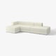 JÄTTEBO krema sofa modularra, minimalista modernoa, zibila eta eraikuntza sendoa.