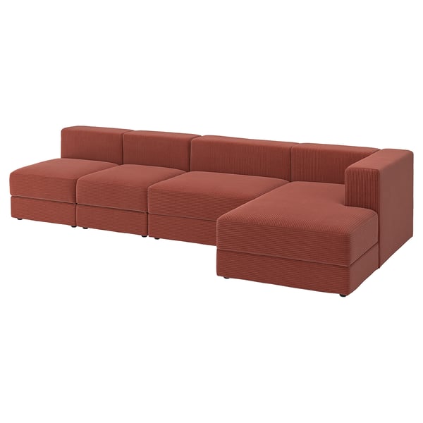 JÄTTEBO 4,5 piezako sofa etzaulkiarekin, eskuina/Samsala marroi gorrixka
