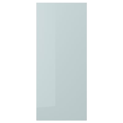 KALLARP distira handiko sukalde urdin griseko armairu urdineko atea, dotorea, lerro zuzen eta ekologikoa.