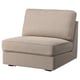 Plaza 1eko sofa-ohea, profil baxua, ehun mistoan tapizatua.