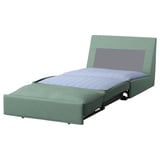 Sofa-ohea KIVIK, berde argia, diseinu modernoa, plaza bateko trinkoa, ohe bihurtu daitekeena.