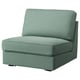 Sofa-ohe monoplaza KIVIK, berde argia, diseinu modernoa, oihal-zorroa, akoltxatua.