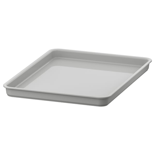 Plastiko grisezko edukiontzia, laua, minimalista.