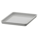 Plastiko grisezko edukiontzia, laua, minimalista.