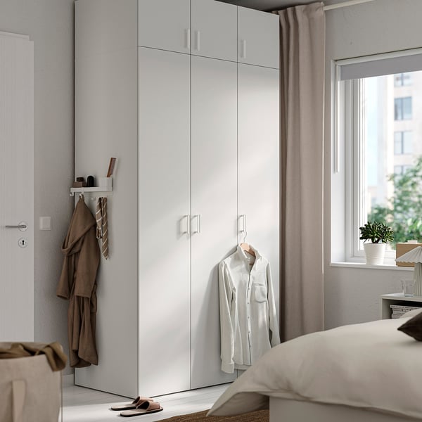 LASTARE Armairu-konbinazioa, zuria/altuera luzapen unitatearekin, 120x62x236 cm