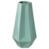 LIVSLÅNG, zeramikazko pitxer turkesa, forma hexagonala, diseinu modernoa, gainazal leuna, portafloreak.