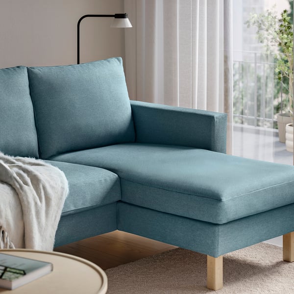 SALTSJÖBADEN 3 eserlekuko izkinako sofa, Fridtuna urdin grisaxka iluna