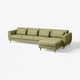 SLATORP 4 eserlekuko sofa chaise longuearek, Vissle berde-horia