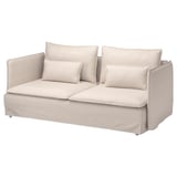Sofa beige SÖDERHAMN, eserleku sakonekin, kuxin solteekin eta hanka altuekin look dotore eta lasai baterako.