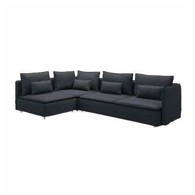 SÖDERHAMN Izkinako 4 eserlekuko sofa, +ertz irekia/Knäbäck antrazita