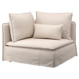 IKEA SÖDERHAMNen sofa sekzional beige bat, babes-kuxin solteekin, erosotasun eta laguntza handiagoa lortzeko. Diseinu modernoa eta abegitsua da, 10 urteko bermearekin.