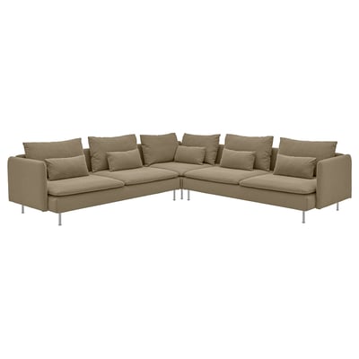 SÖDERHAMN Izkinako sofa 6, Johanneshov marroi-beixa