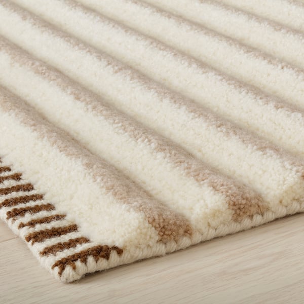 TÅGSPÅR Alfonbra, zuria/beixa, 170x240 cm