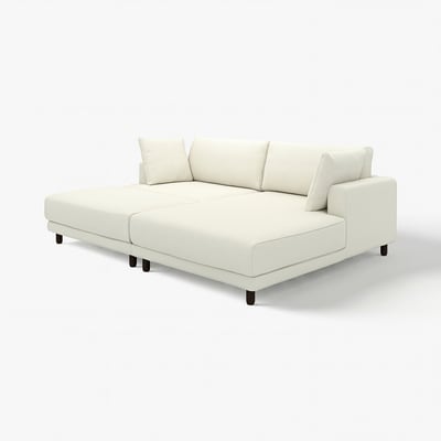 UPPÅKRA sofa zuri modernoa, diseinu dotorea, kuxin sakonak, material ekologikoak.