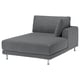 UPPÅKRA Zorroa, chaise longue mod., esk., Johanneshov gris iluna