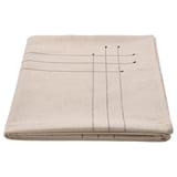 Mantel VåRARV beige naturala, plegatua, borla marroi argia, kotoiz eta jutez egina.