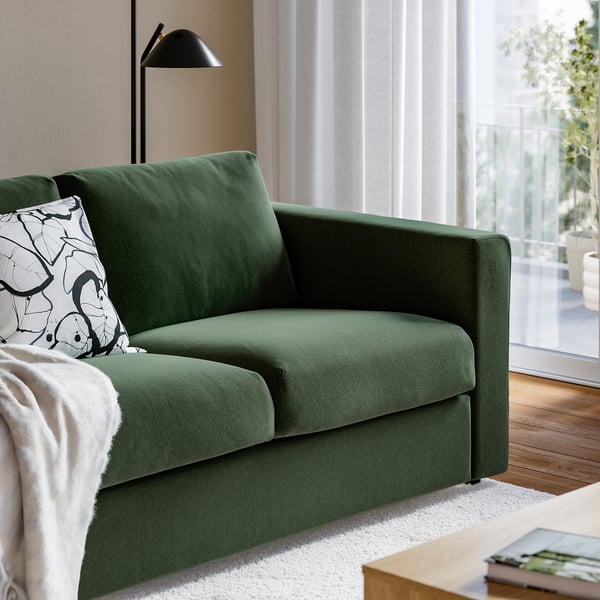 VIMLE 2 eserlekuko sofa, Johanneshov berde iluna