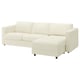 VIMLE 3 eserlekuko sofa, +chaiselongue-ak/Johanneshov hezurra