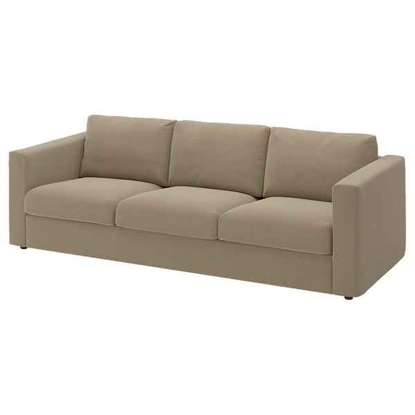 VIMLE 3 eserlekuko sofa, Johanneshov marroi-beixa