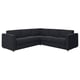 Sofa modular VIMLE beltza, diseinu modernoa ehun ilunarekin, L, 10 urteko bermea.