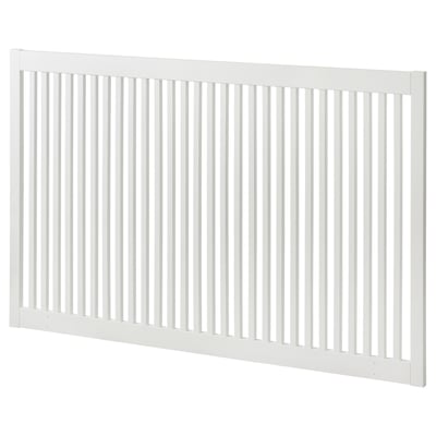 Cabeceira branca BARDU, taboleiro de fibra, rectangular con listas verticais.