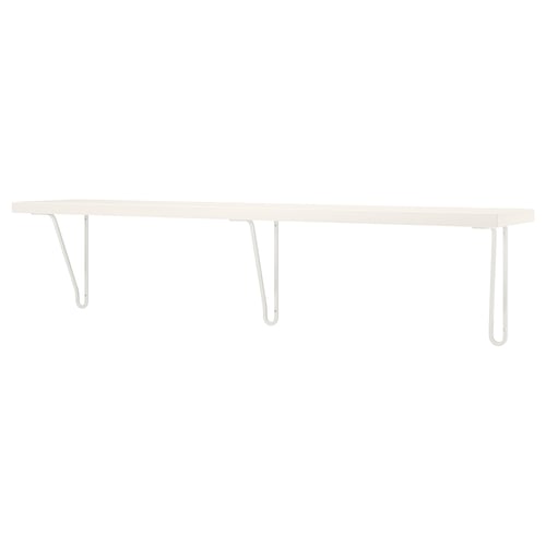 Estante de parede BERGSHULT, branco, sinxelo e moderno. Feito de taboleiro de partículas e aceiro.