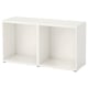 Unidade de estante branco BESTÅ, rectangular, almacenamento aberto, pés axustables.