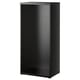 Armario BESTÅ negro, elegante e moderno, bordos suaves e deseño minimalista.
