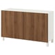 BESTÅ Moble salón, branco/Lappviken/Stubbarp efecto nogueira, 120x42x74 cm