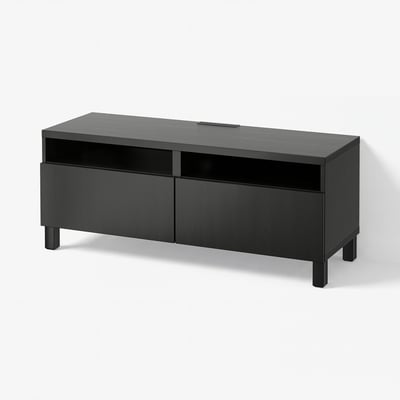 BESTÅ Moble TV, negro-marrón/Lappviken/Stubbarp negro-marrón, 120x42x48 cm