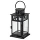 BORRBY Farol candea gr, int/ext negro, 28 cm
