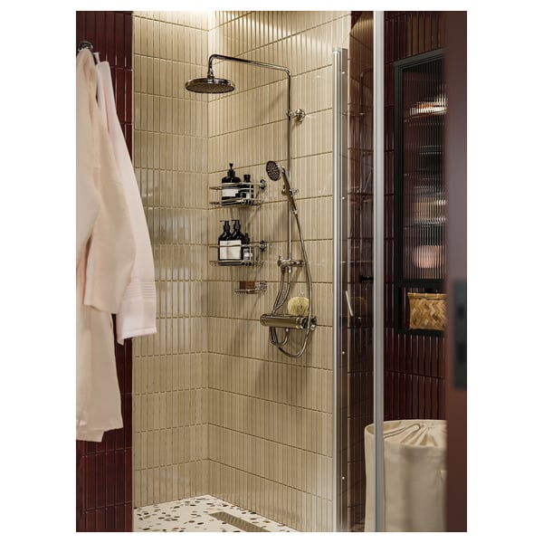 BROFJÄRDEN Estante para ducha, efecto cromado, 33x12 cm