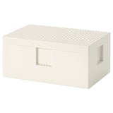 BYGGLEK LEGO® caixa con tapa, branco, 26x18x12 cm